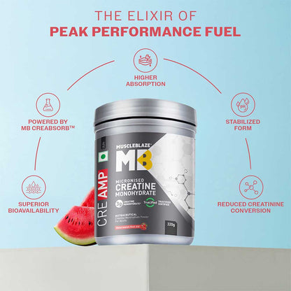 MUSCLE BLAZE CRE-AMP-PERFORMANCE BOOSTERS-CREAMP-WATERMELON KOOL AID-320 GM