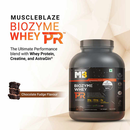 MuscleBlaze Biozyme Whey PR – 2 kg, Chocolate Fudge