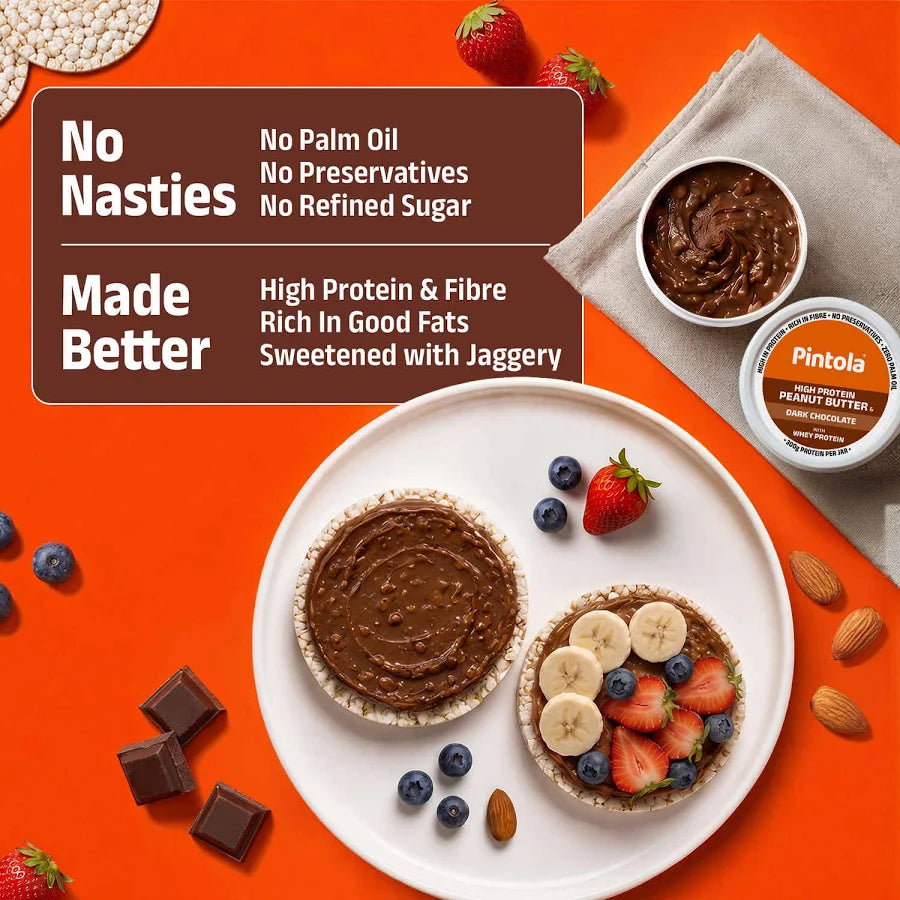 PINTOLA-HIGH PROTEIN PEANUT BUTTER-CHOCOLATE-510GM-CRISPY