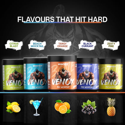 GAFFIT VENOX PREWORKOUT | 5 FLAVOURS | 360 GM